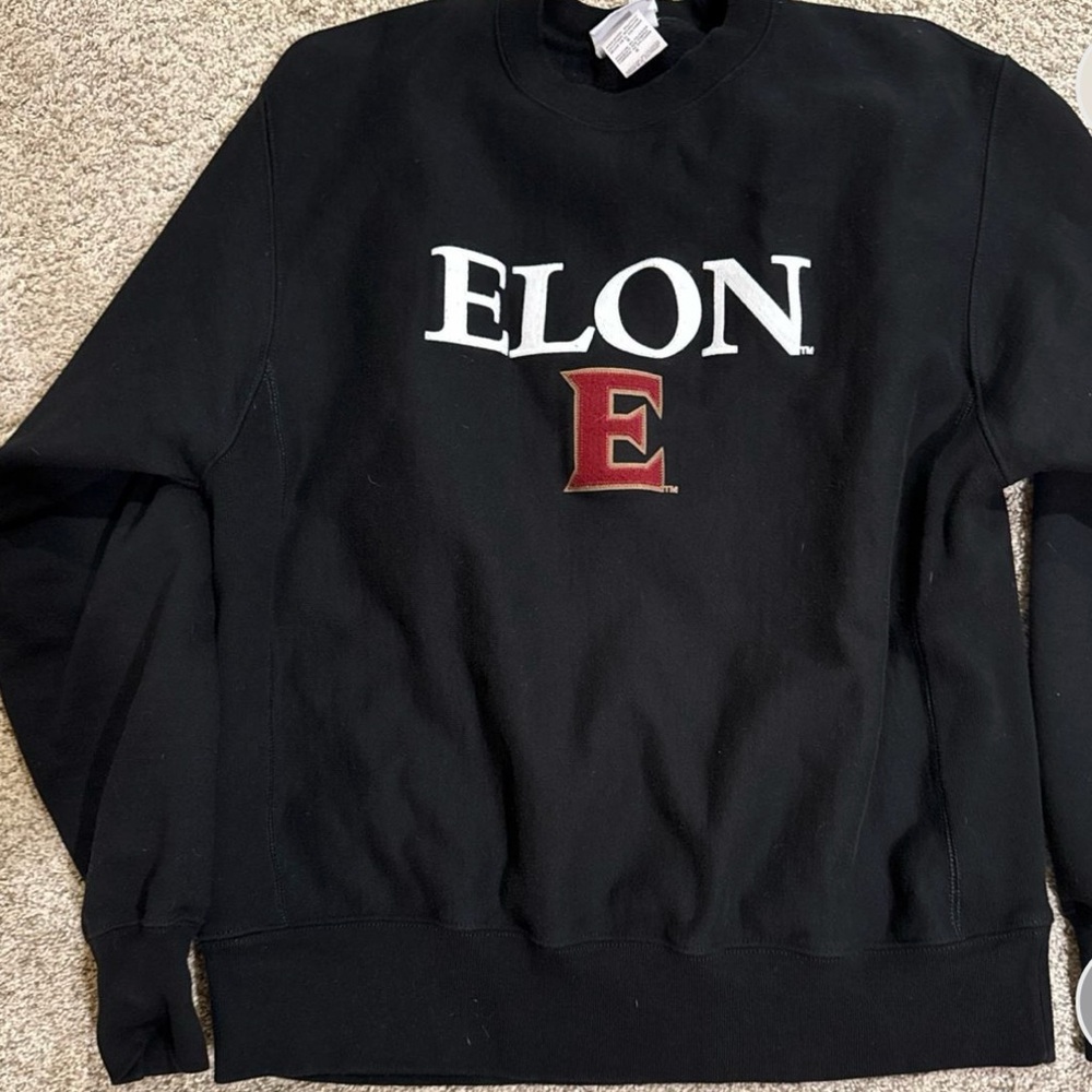 Elon Black Crewneck Sweatshirt